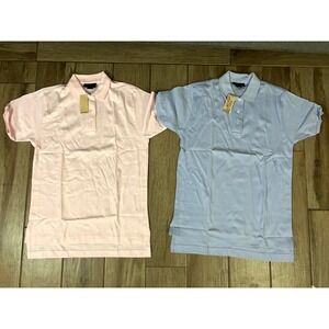 Vintage Abercrombie Fitch Polo Shirt Lot 2 Mens Small NWT Y2K Pink Blue